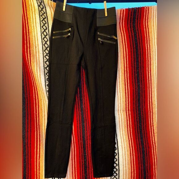 GUESS FACTORY  Penny Ponte Pants in black NWT SZ Snall - Picture 6 of 13
